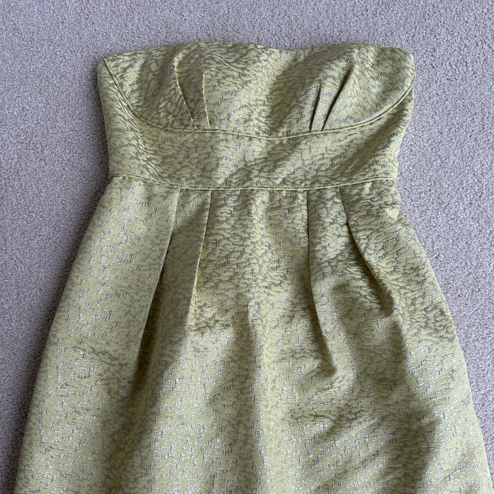 BCBG Maxazria yellow and silver dress!